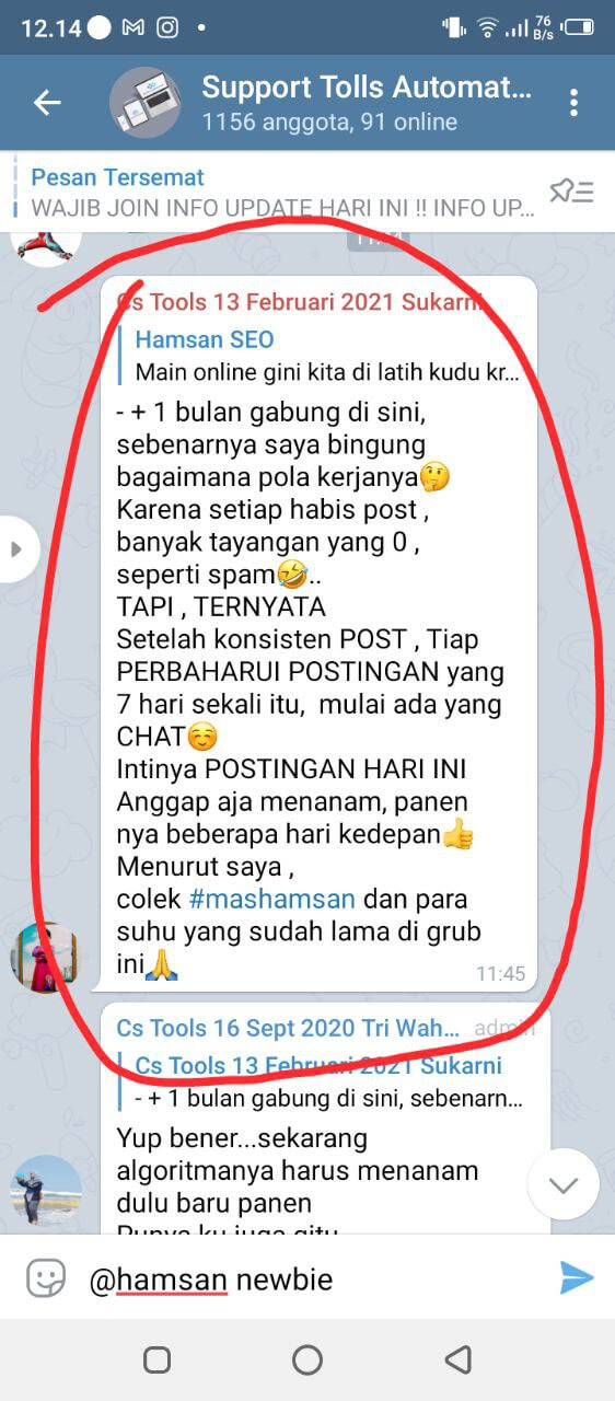 Testimoni Pengguna Bot Instagram 1