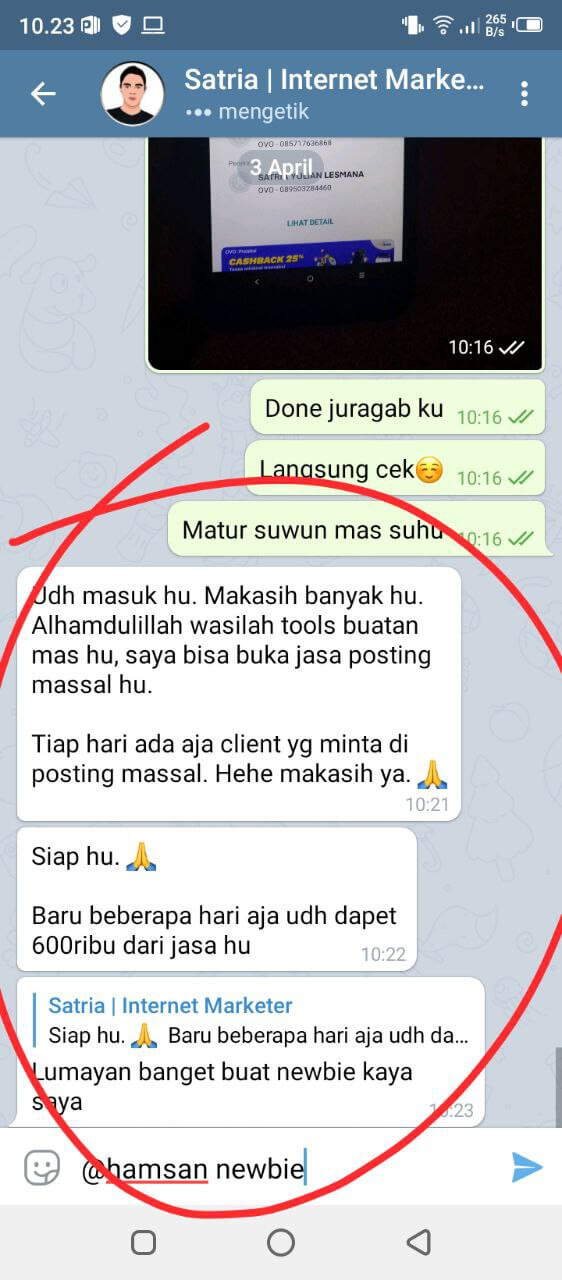 Testimoni Pengguna Bot Instagram 2